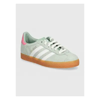 Dětské sneakers boty adidas Originals GAZELLE C tyrkysová barva, 95882842