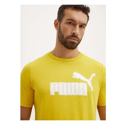 Tričko Puma žlutá barva, s potiskem, 681861 96184759