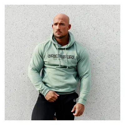 Fitness mikina bez zipu Iron Aesthetics Unbroken, dusty green 63539485