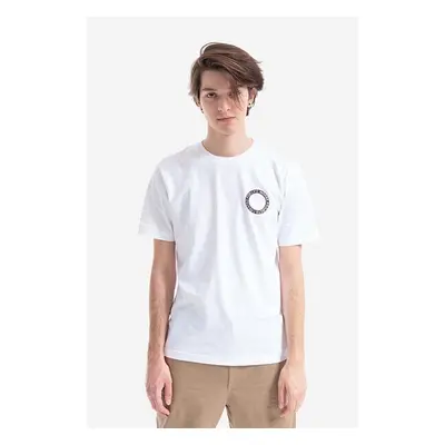 Bavlněné tričko Norse Projects Johannes BMC Logo Print bílá barva, s 84015978