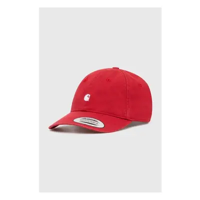 Bavlněná baseballová čepice Carhartt WIP Madison Logo Cap vínová barva 95192840