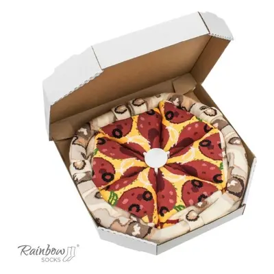 ZOOKSY/RAINBOW SOCKS Rainbow Socks Pizza 4 páry Pepperoni 80593623