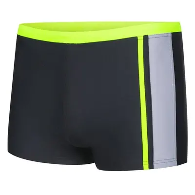 AQUA SPEED Kidss Swimming Shorts Max Black/Grey/Yellow Pattern 138 84781543