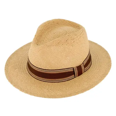 Letní béžový fedora klobouk od Fiebig - Traveller Fedora Tropez 70428217