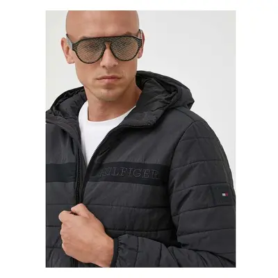 Bunda Tommy Hilfiger pánská, černá barva, přechodná 83206744