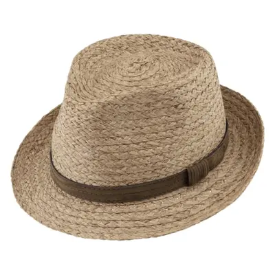 Unisex letní klobouk Trilby od Fiebig - Camel 90817046