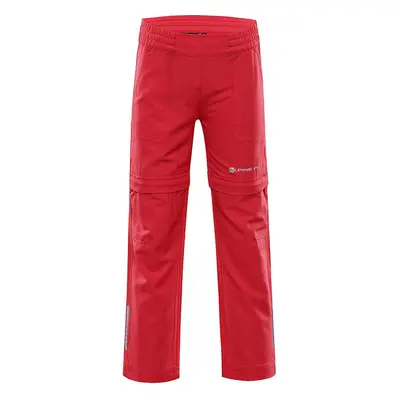 Dětské softshellové kalhoty Alpine Pro PANTALEO 4 - červená 50029817