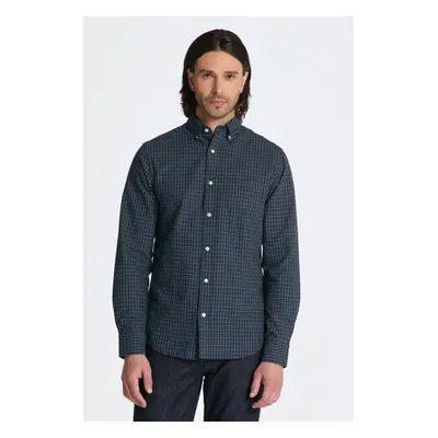 KOŠILE GANT REG TATTERSALL OXFORD SHIRT MARINE 84606381