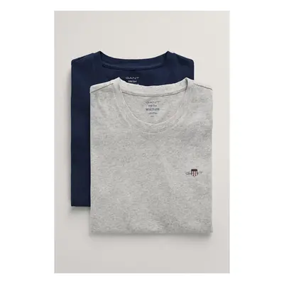 SPODNÍ PRÁDLO GANT C-NECK T-SHIRT 2-PACK LIGHT GREY MEL/NAVY 89791900