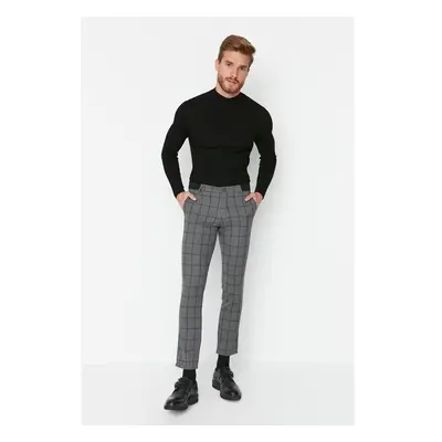 Trendyol antracitové pánské slim fit chino kalhoty s kapsami a 91326492