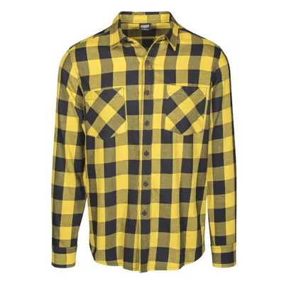 Pánská košile Urban Classics Checked Flanell Shirt - černá,žlutá 71843855