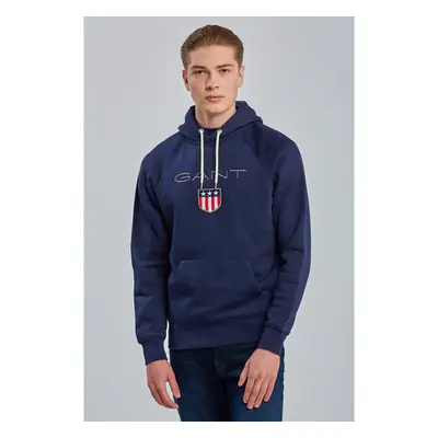 MIKINA GANT SHIELD HOODIE EVENING BLUE 76936371