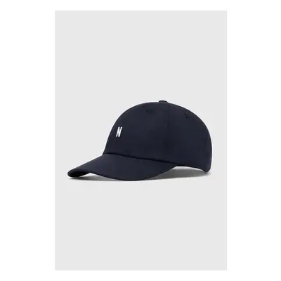 Bavlněná baseballová čepice Norse Projects tmavomodrá barva, N80.0001 84009076