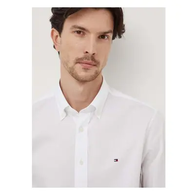 Košile Tommy Hilfiger bílá barva, regular, s límečkem button-down, 87667991