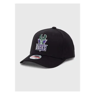 Čepice s vlněnou směsí Mitchell&Ness NBA MILWAUKEE BUCKS černá barva, 91025127