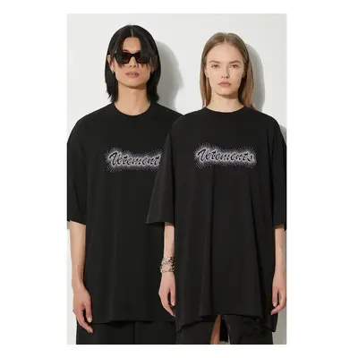 Bavlněné tričko VETEMENTS Bling Logo T-Shirt černá barva, s aplikací, 92988463