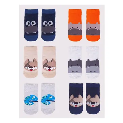 Yoclub Kidss Ankle Thin Socks Pattern Colours 6-Pack P1 91101427