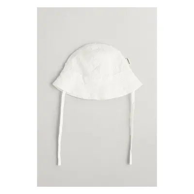 KLOBOUK GANT BRODERIE ANGLAISE SUN HAT WHITE 90826185