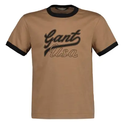 TRIČKO GANT CROPPED GANT USA SS T-SHIRT COCOA BROWN 82979902