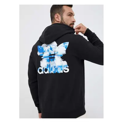 Bavlněná mikina adidas Originals pánská, černá barva, s kapucí, s 83002431