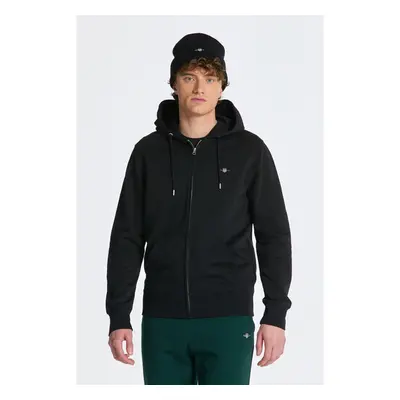 MIKINA GANT REG SHIELD FULL ZIP HOODIE BLACK 84605881