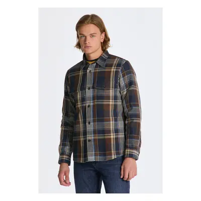 KOŠILE GANT HEAVY TWILL CHECK OVERSHIRT MARINE 84606377