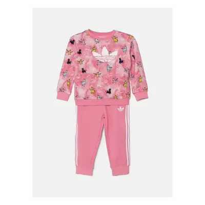 Dětská bavlněná tepláková souprava adidas Originals CREW SET růžová 95601480