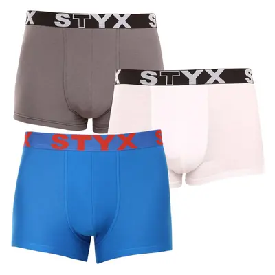 3PACK pánské boxerky Styx sportovní guma vícebarevné (3G10137) 83413938