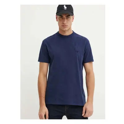 Bavlněné tričko Polo Ralph Lauren tmavomodrá barva, 710936509 95092118