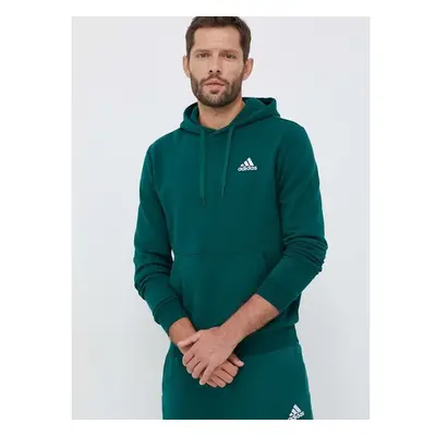 Mikina adidas pánská, zelená barva, s kapucí, hladká, IL3295 82684506