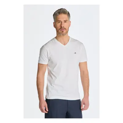 TRIČKO GANT SLIM SHIELD V-NECK T-SHIRT WHITE 84605858