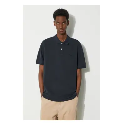 Bavlněné polo tričko Woolrich Classic American Polo tmavomodrá barva, 90023967