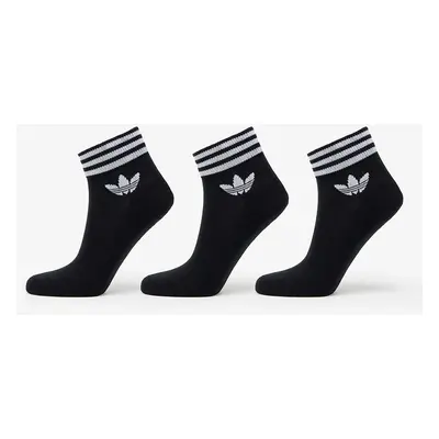 Ponožky adidas Originals Trefoil Ankle Socks 3-Pack Black/ White 35-38 62249893