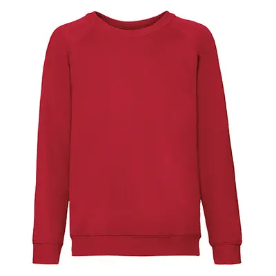 Červená dětská mikina Raglan Sweat Fruit of the Loom 91322196