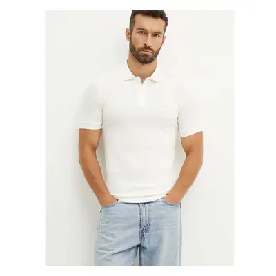 Polo tričko Calvin Klein Jeans béžová barva 95201343