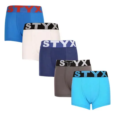 5PACK dětské boxerky Styx sportovní guma vícebarevné (5GJ9681379) 4-5 83525703