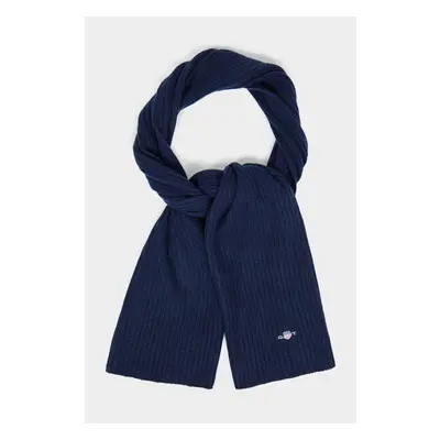 ŠÁLA GANT UNISEX. SHIELD WOOL KNIT SCARF MARINE 85386169