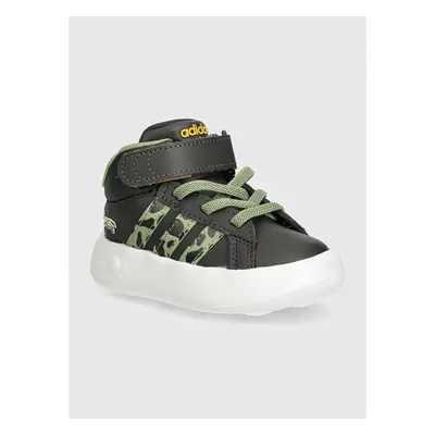 Dětské sneakers boty adidas GRAND COURT MID LionKing černá barva, 94358944