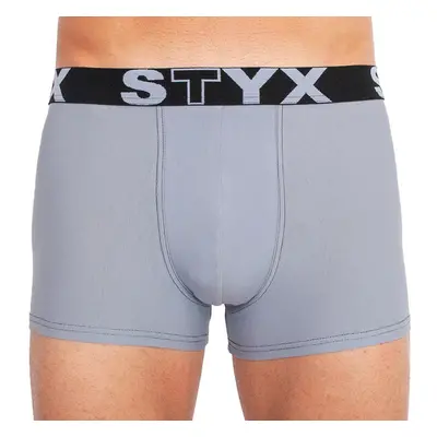 Pánské boxerky Styx sportovní guma světle šedé (G1067) 52226266