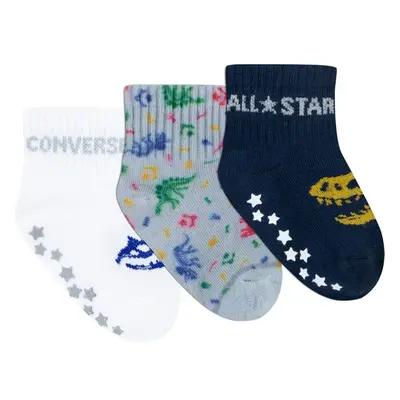 Converse dinos 3pk gripper socks WHITE 85570185