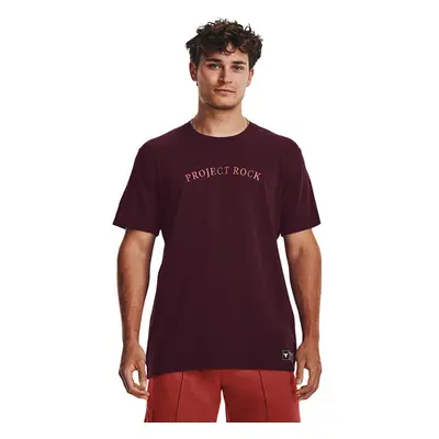 Tričko Under Armour Project Rock Crest Hw Ss Dark Maroon 91030076