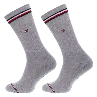 2PACK pánské ponožky Tommy Hilfiger vysoké šedé (100001096 085) 74624490