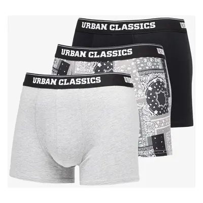 Boxerky Urban Classics Organic Boxer Shorts 3-Pack Bandana Grey/ Grey/ 87319846