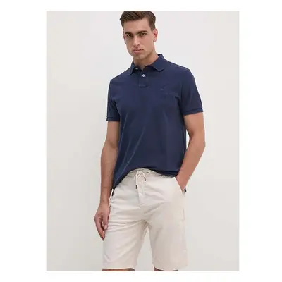 Bavlněné polo tričko Polo Ralph Lauren tmavomodrá barva, 710938137 95325995