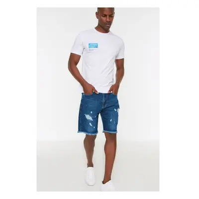 Trendyol Indigo Mens Regular Fit Denim Shorts 95581404