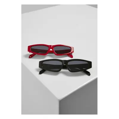 URBAN CLASSICS Sunglasses Lefkada 2-Pack - black/black+red/black 60179005