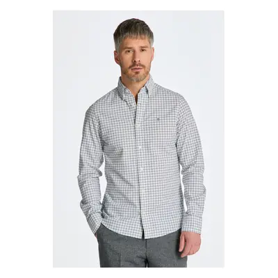 KOŠILE GANT SLIM OXFORD STRETCH CHECK SHIRT WHITE 84606373