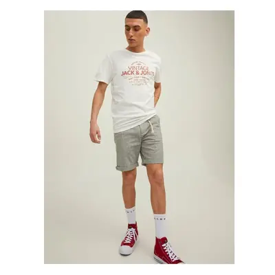 Světle zelené žíhané chino kraťasy Jack & Jones Sky - Pánské 95422493