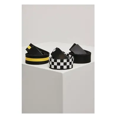 URBAN CLASSICS Belts Trio - black/white/yellow 53189463