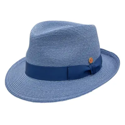 Modrý crushable (nemačkavý) letní klobouk Trilby - Mayser Maleo, UV 82095785